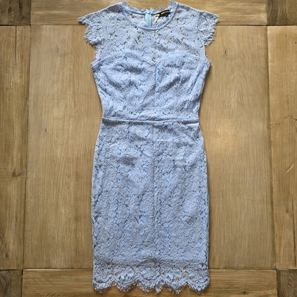 Miusol Light Blue Lace Sheath Dress – Size Small - Picture 2 of 12